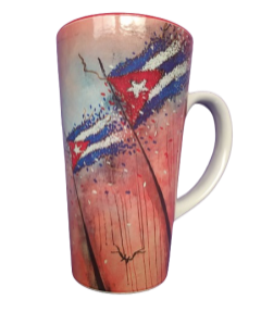 TAZA DE LECHE DE 17 OZ( INTERIOR ROJO) MM17Z02