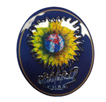 IMANES DE MDF( BANDERA CUBANA)AZUL MMDF5