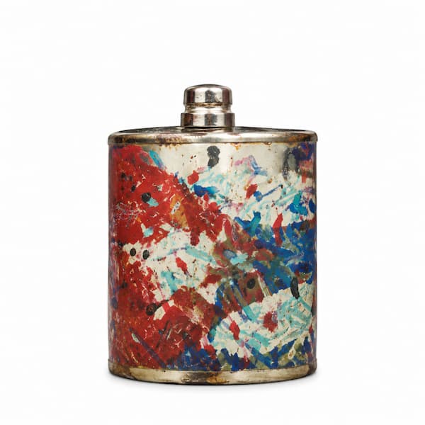 FRASCO TIPO CANECA 6 OZ ( AZUL Y ROJO 4)FL04