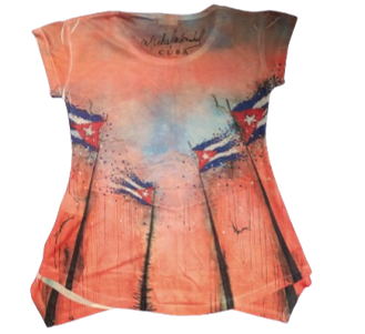 CAMISETA DE IMPRESIÓN POR SUBLIMACION CON PEDRERIA( ROJO)MMTS02