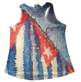 TANK TOP IMPRESIÓN POR SUBLIMACION CON DIAMANTSES DE IMITACION (AZUL Y ROJO)MMTT01