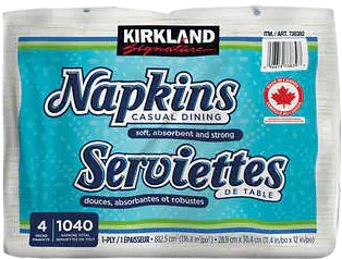 PAQUETE DE SERVILLETA KIRKLAND